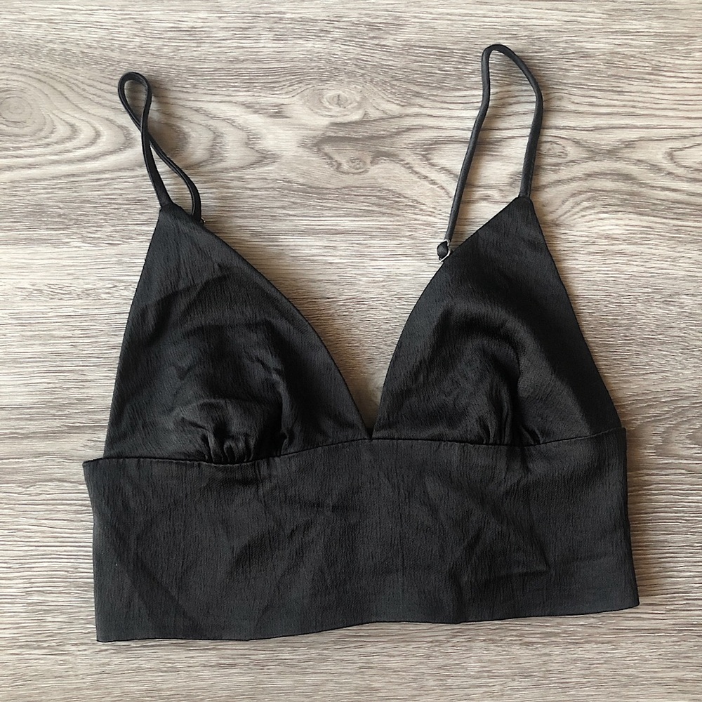 Zara crop silky top